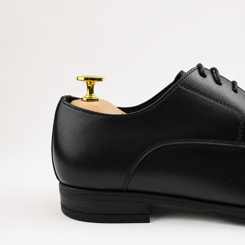 0322 Chaussures Homme  en cuir noir