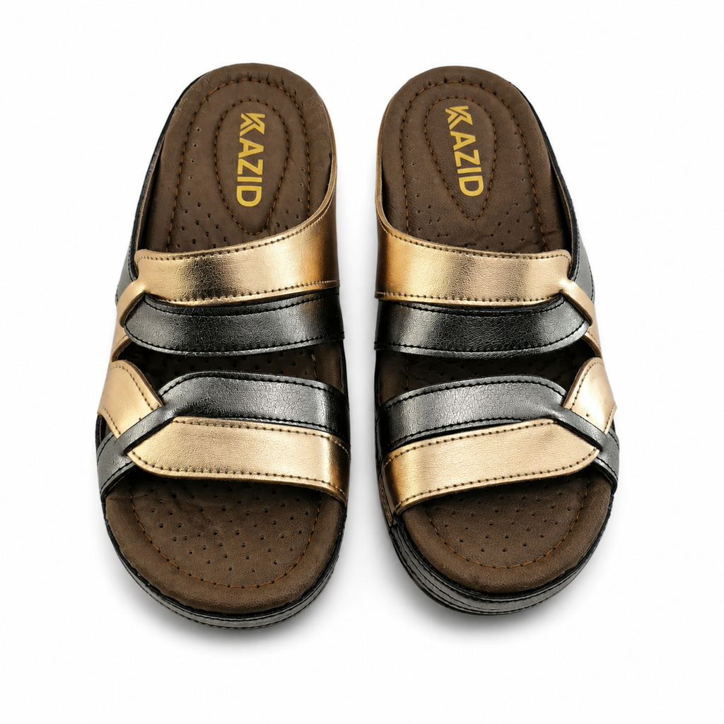 0621 sandale médical en cuir femme nickel