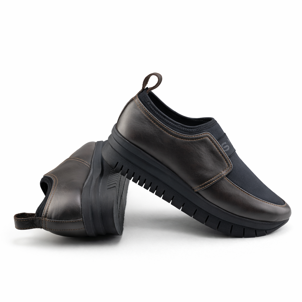 0622 chaussure Sneaker femmes en cuir marron