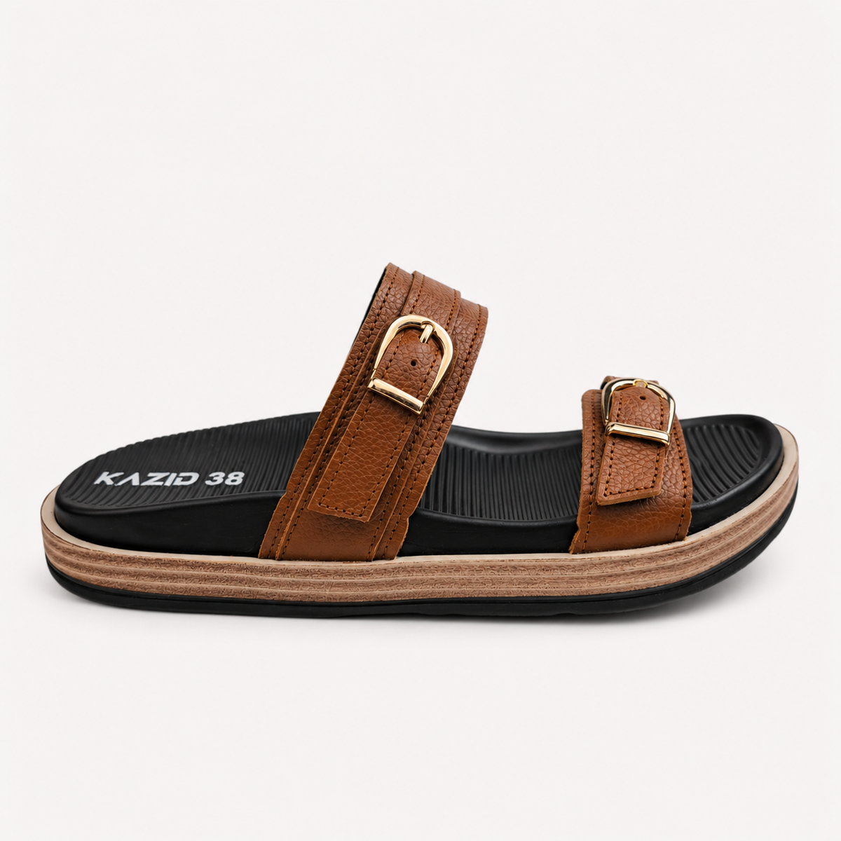 042 sandale médical femme en cuir tabac
