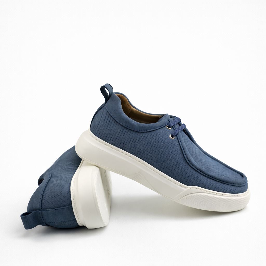 08 chaussure homme en cuir nubuck bleuciel