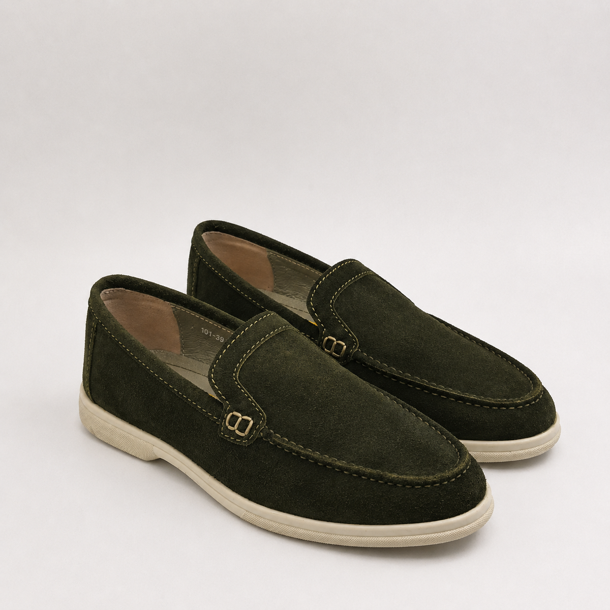 0115 chaussure Femme en cuir daim kaki
