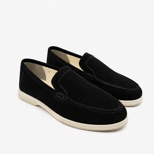 0115 chaussure  en cuir daim  Femme noir