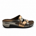 0621 sandale médical en cuir femme nickel