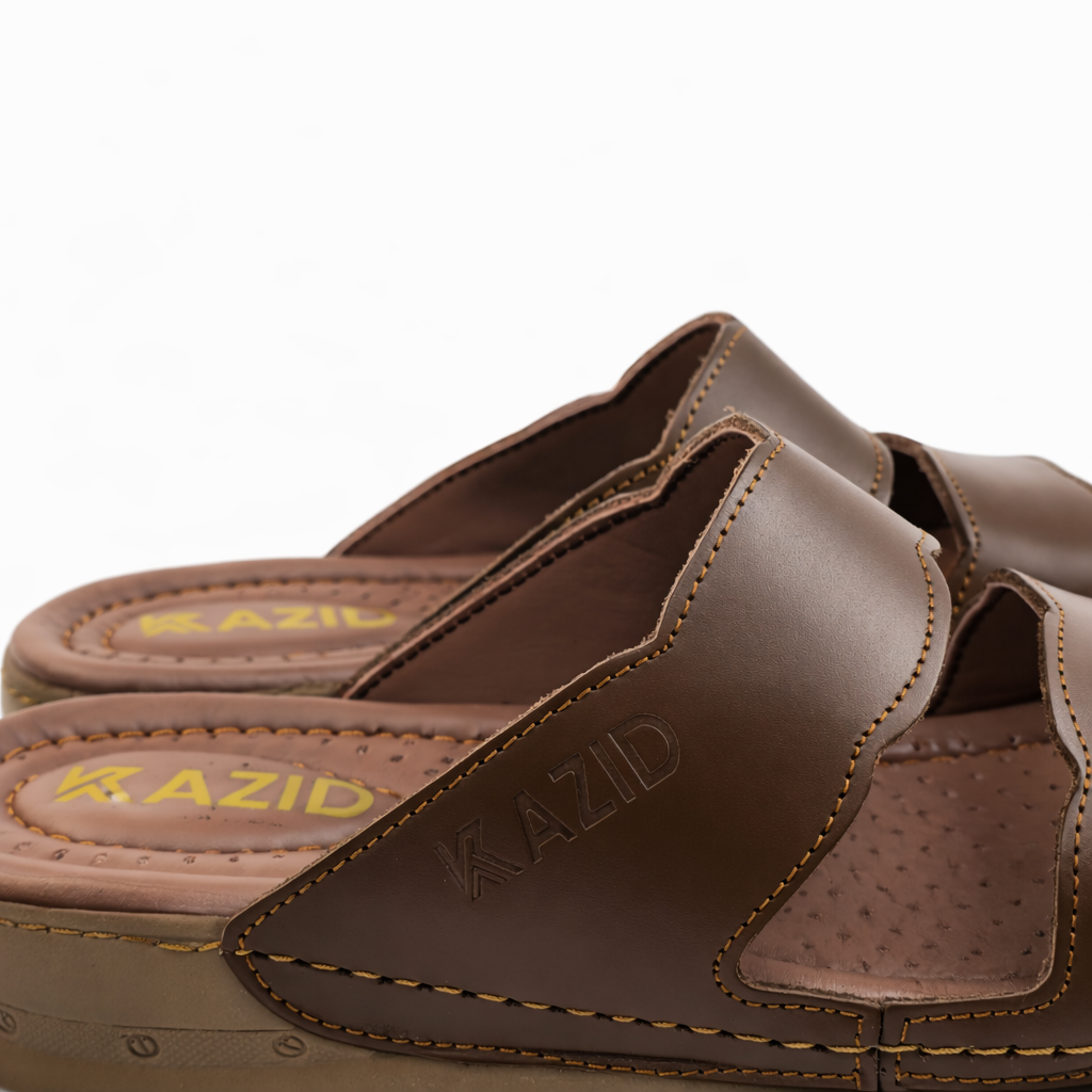 047 sandale médical en cuir femme marron tabac