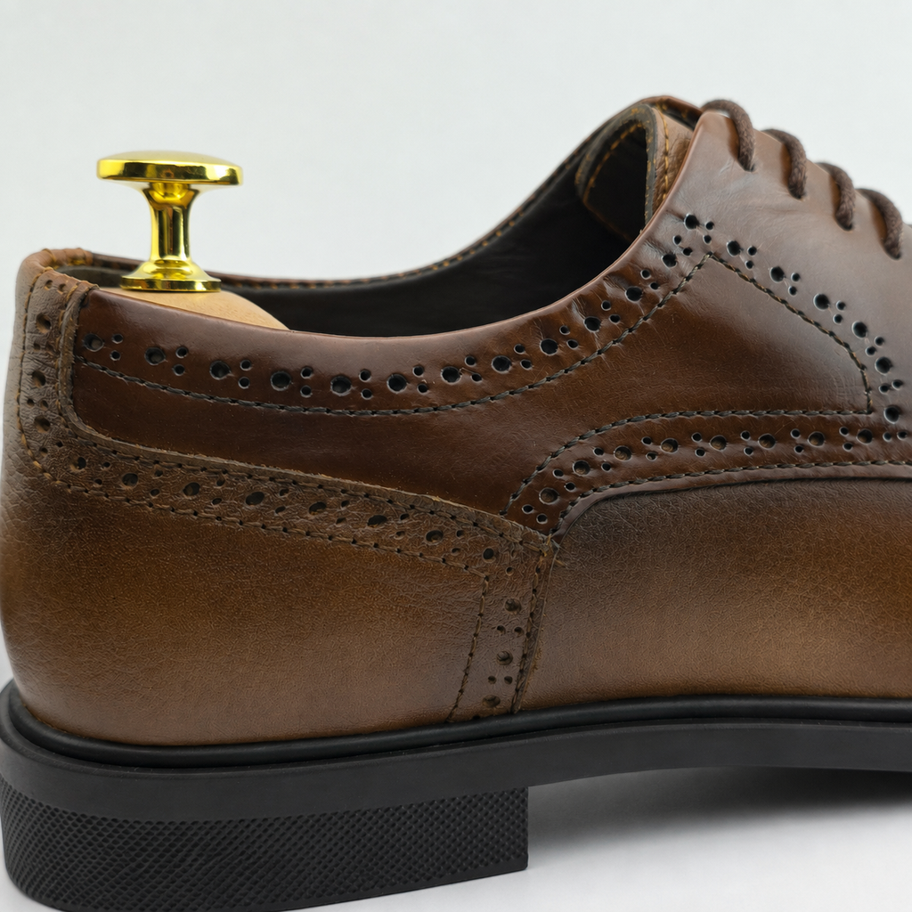 022 chaussure Richelieu homme en cuir marron