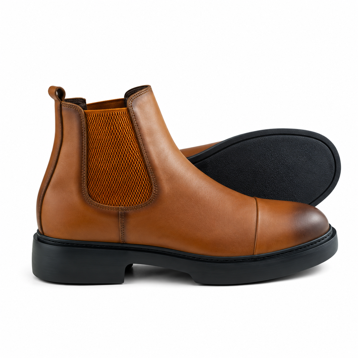 033 bouttine homme en cuir tabac
