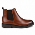 0312  BOTTINE EN CUIR homme tabac