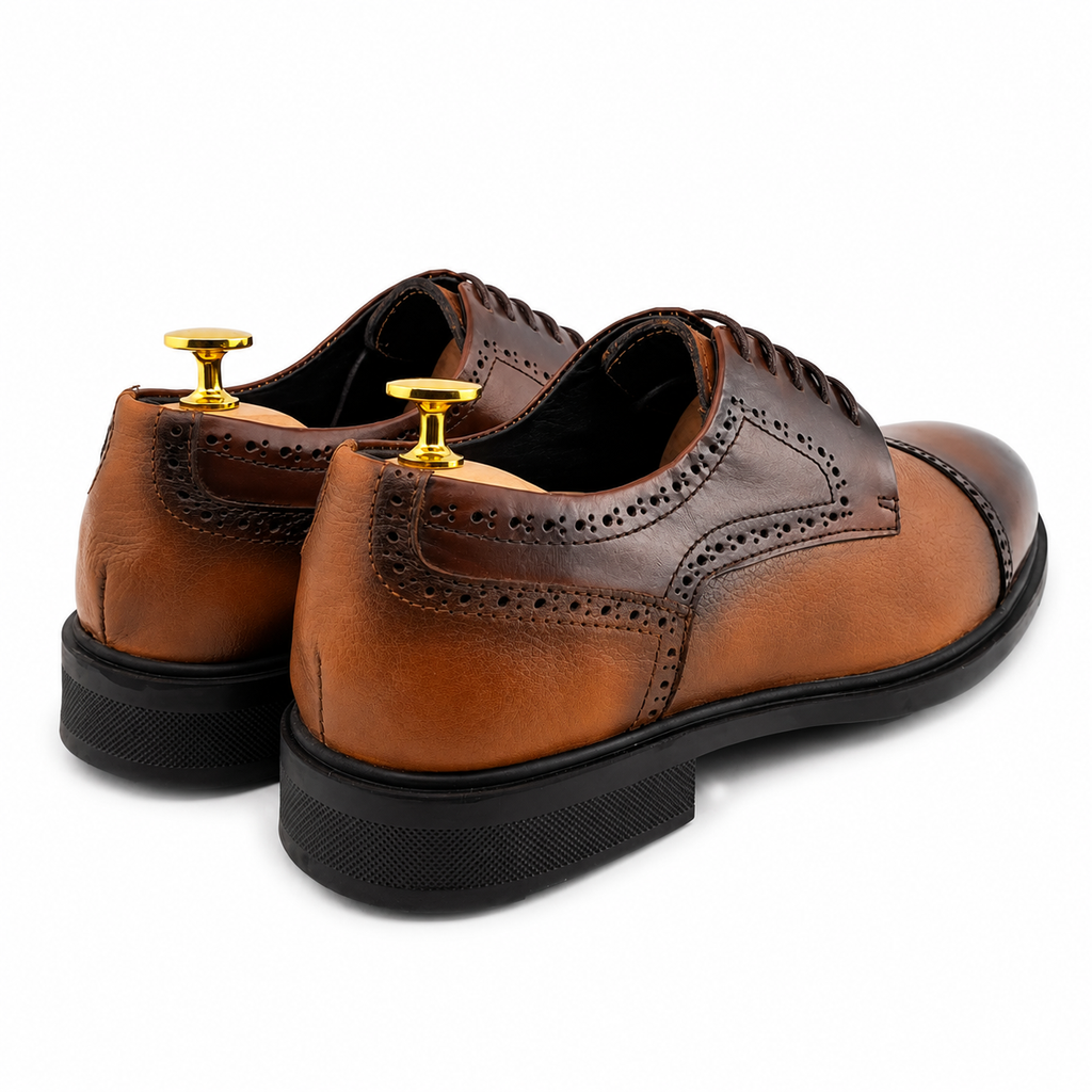 022 chaussure Richelieu homme en cuir marron