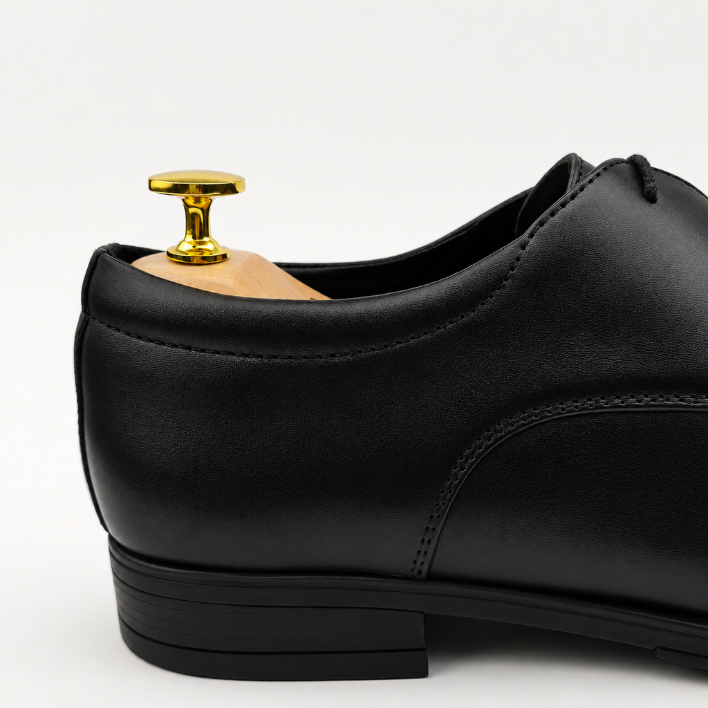 0320 Chaussures Homme  en cuir noir