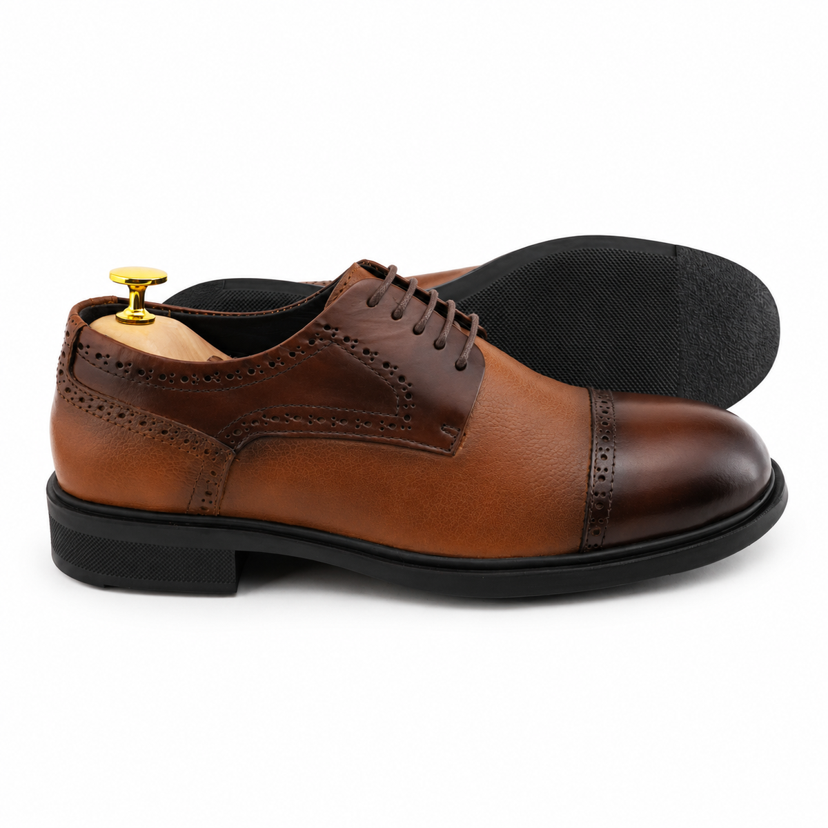 022 chaussure Richelieu homme en cuir marron