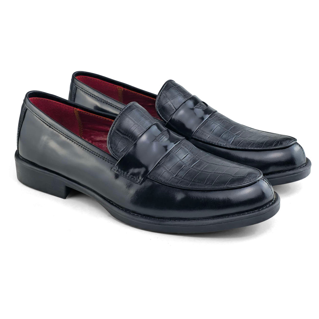 0144 Chaussure  Homme en cuir noir