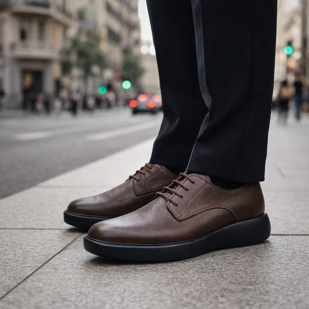 0316 chaussure medical cuir marron