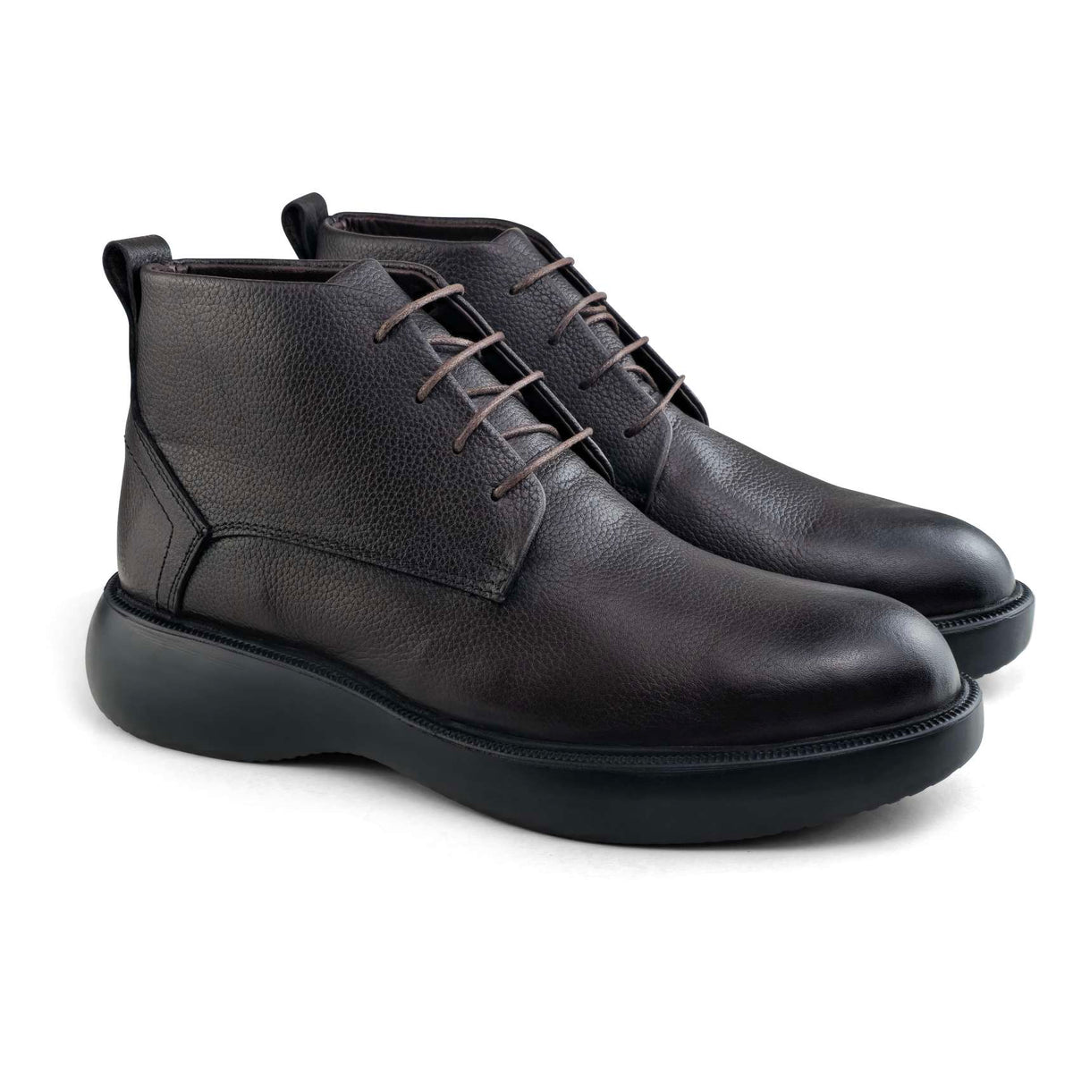 0305 bouttine en cuir homme marron