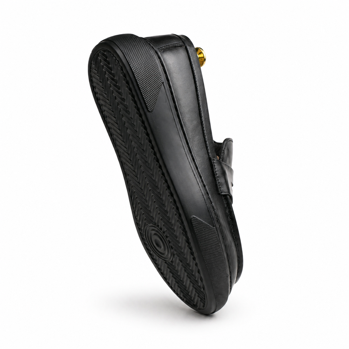 054 Chaussures Homme Mocassins sports en cuir noir