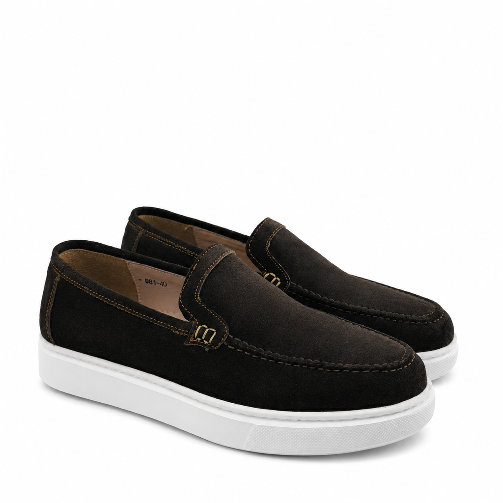 0109 Chaussure  Homme en cuir daim marron